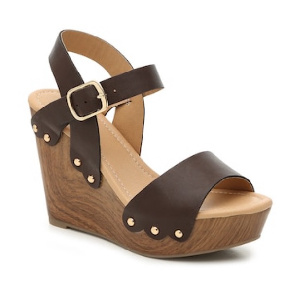 Diba Holly Wedge Sandal Brown - 6.5M - Picture 1 of 11